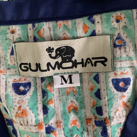 Gulmohar Women’s Dress Medium Green Sleeveless Boho Vintage Summer - Picture 6 of 6